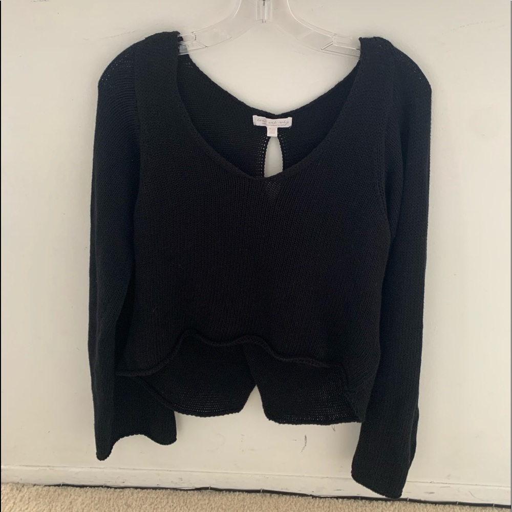 american eagle knit cropped long sleeve